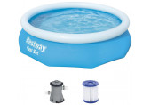 BESTWAY Fast Set Piscine hors sol ronde, 305 x 76 cm, avec pompe 57270