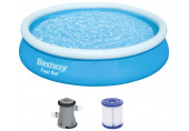 BESTWAY Fast Set Piscine hors sol, 366 x 76 cm, avec pompe 57274