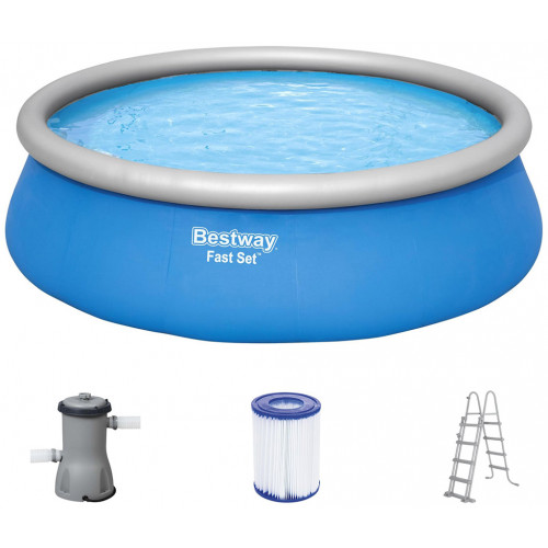 BESTWAY Fast Set Piscine hors sol, 457 x 122 cm, avec pompe 57289