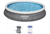 BESTWAY Fast Set Piscine hors sol, 457 x 84 cm, avec pompe 57313