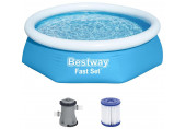 BESTWAY Fast Set Piscine hors sol ronde, 244 x 61 cm 57450