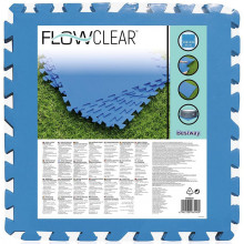 BESTWAY Flowclear Lot de 9 tapis de protection pré formés 50 x 50 cm 58220