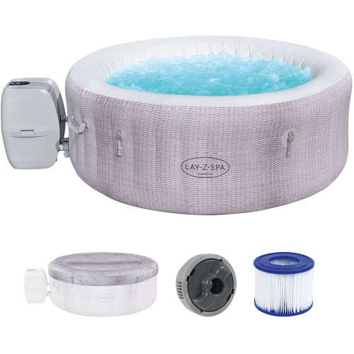BESTWAY Lay-Z-Spa Cancun AirJet Spa gonflable rond, 180 x 66 cm, 4 personnes 60003