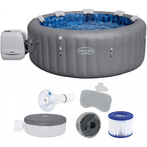 BESTWAY Lay-Z-Spa Santorini EnergySense HydroJet Pro Spa, 216 x 80 cm, 7 personnes 6001T