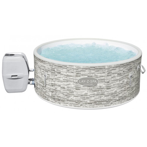 BESTWAY Lay-Z-Spa Vancouver AirJet Plus Spa gonflable rond, 155 x 60 cm, 5 personnes 60027