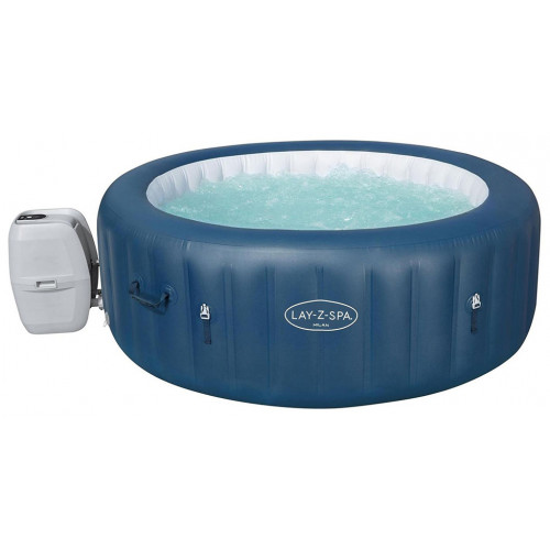 BESTWAY Lay-Z-Spa Milan AirJet Plus Spa gonflable rond, 196 x 71 cm, 6 personnes 60029