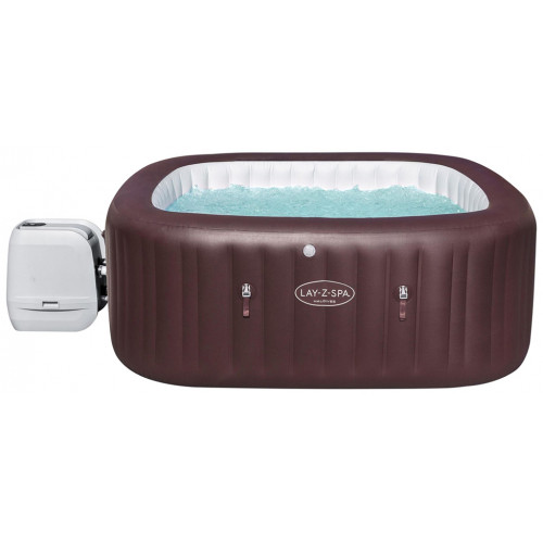 BESTWAY Lay-Z-Spa Maldives HydroJet Pro Spa gonflable carré, 201 x 80 cm,6 personnes 60033