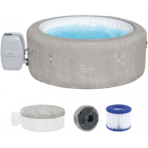 BESTWAY Lay-Z-Spa Zurich AirJet Spa gonflable rond, 180 x 66 cm, 4 personnes 60065