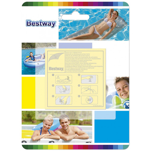 BESTWAY Set de patchs adhésifs, 6,5 x 6,5 cm, 10 pcs 62068