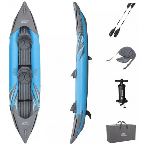 BESTWAY Hydro-Force Surge Elite X2 Kayak gonflable 2 places, 382 x 94 x 42 cm 65144