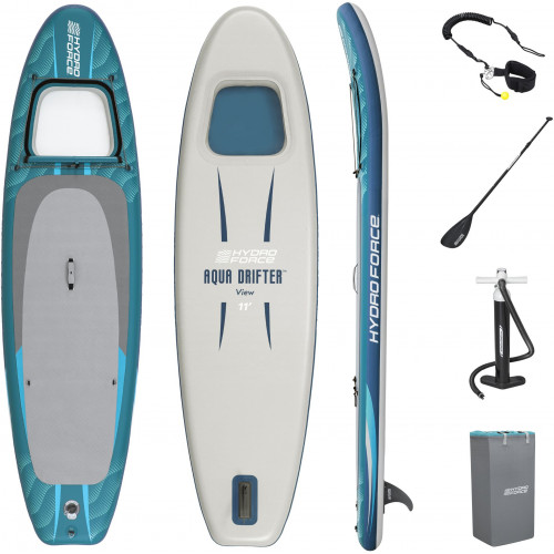 BESTWAY Hydro-Force Aqua Drifter View Kit paddle SUP gonflable, 335 x 91,5 x 15 cm 6532H