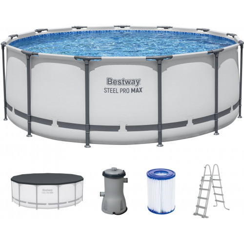 BESTWAY Steel Pro Max Piscine hors sol ronde, 396 x 122 cm 5618W