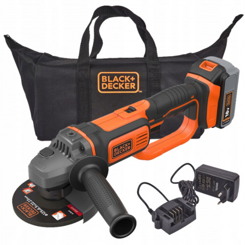 Black & Decker BCG720M1 Meuleuse d'angle 125mm (18V/1x4,0Ah) Sac