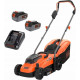 Black & Decker POWERCONNECT BCMW3318L2 Tondeuse sans fil (2x18V/2x2,5Ah Li-Ion)