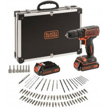Black & Decker BDCDC18BAFC-QW Perceuse-visseuse (30Nm/18V/2x1,5Ah) avec accessoires