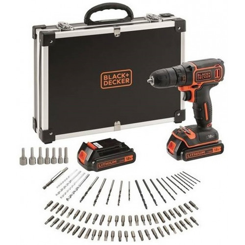 Black & Decker BDCDC18BAFC Perceuse-Visseuse sans fil (2x1,5Ah/18V)