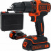 Black & Decker BDCHD18K1B2 Perceuse-visseuse sans fil (40Nm/18V/2x2,0Ah) Coffret