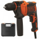 Black & Decker BEH710K-QS Perceuse visseuse a percussion (23,3Nm/710W), coffret