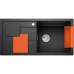 BLANCO SITY XL 6 S Infini SILGRANIT Evier, anthracite/orange 525056
