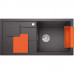 BLANCO SITY XL 6 S Infini SILGRANIT Evier, gris rocher/orange 525057