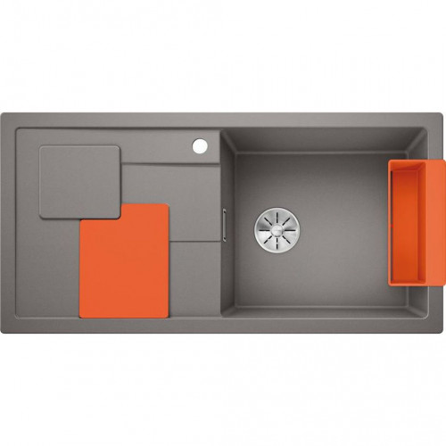 BLANCO SITY XL 6 S Infini SILGRANIT Evier, alumetallic/orange 525058 BLANCO SITY XL 6 S Infini SILGRANIT Evier, alumetallic/orange 525058