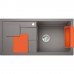 BLANCO SITY XL 6 S Infini SILGRANIT Evier, alumetallic/orange 525058