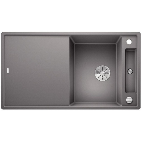 BLANCO AXIA III 5 S-F IF silgranit évier alumétallique réversible, avec planche en verre