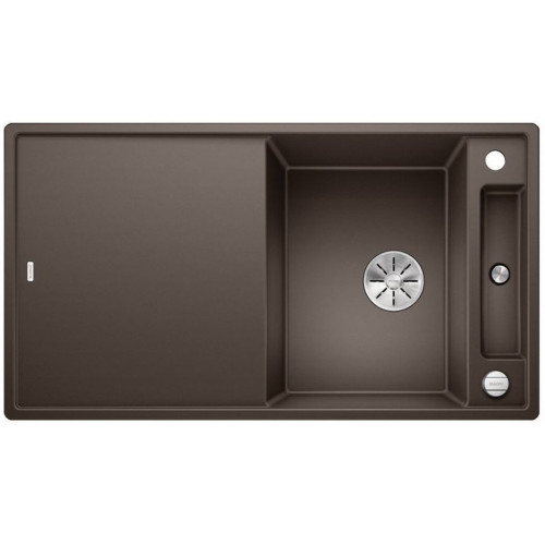 BLANCO AXIA III 5 S-F IF silgranit évier cafe réversible, avec planche en verre 523236