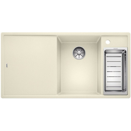 BLANCO AXIA III 6 S Évier, jasmin, droite, avec planche a découper en bois 523467