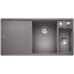 BLANCO AXIA III 6 S-F InFino SILGRANIT évier alumetallic, droite, planche en bois 523485