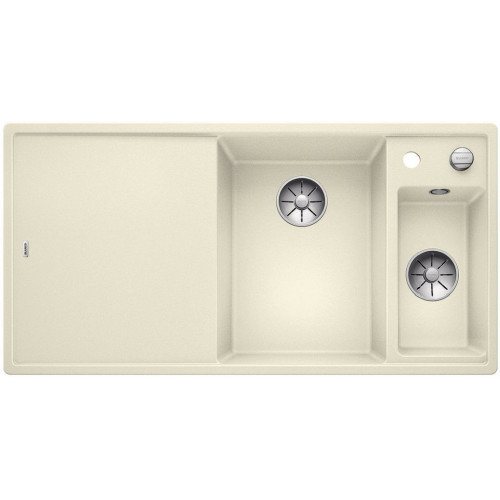 BLANCO AXIA III 6 S-F InFino SILGRANIT évier, jasmin, droite, planche en bois 523487
