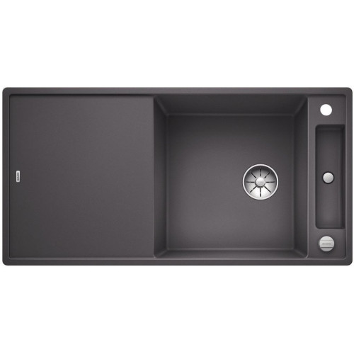 BLANCO AXIA III XL 6 S-F InFino SILGRANIT évier gris roche réversible planche en bois