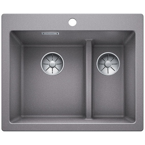 BLANCO PLEON 6 Split Infino SILGRANIT Évier aluminium métallisé, réversible BLANCO PLEON 6 Split Infino SILGRANIT Évier aluminium métallisé, réversible