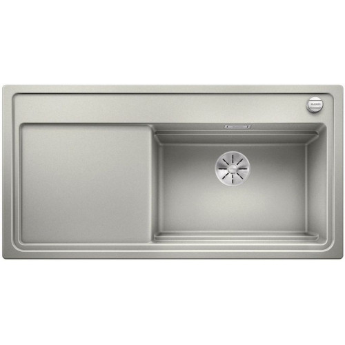 BLANCO ZENAR XL 6 S DFG InFino SILGRANIT évier, gris perle, droite, planche en bois