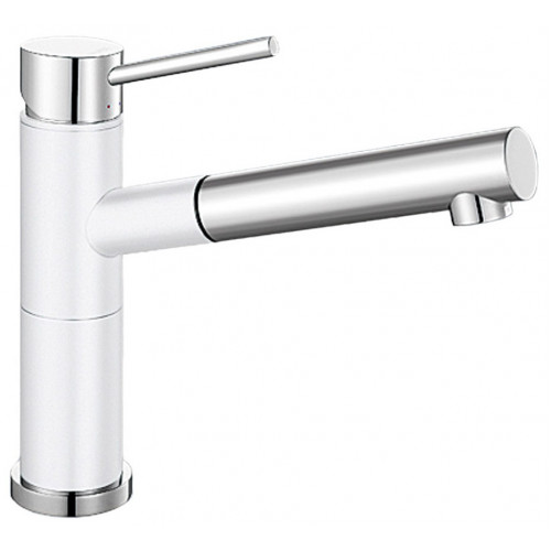 BLANCO Alta-S Compact Silgranit Robinetterie d’évier, blanc/chrome 515327