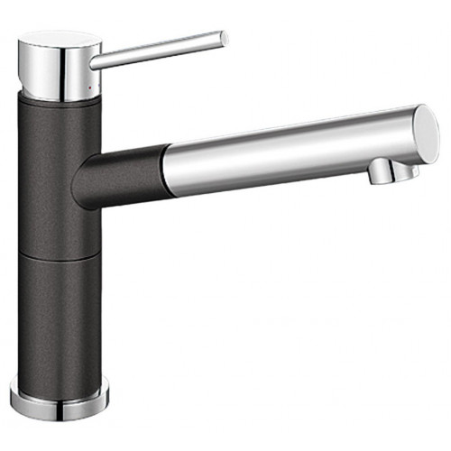 BLANCO Alta-S Compact Silgranit Mélangeur de cuisine SILGRANIT, gris rock/chrome 518809