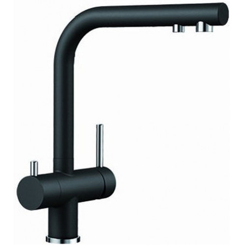 BLANCO Fontas II SILGRANIT-look Mitigeur d'évier avec fonction de filtre, noir 526157