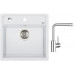BLANCO Kit évier Dalago 5 Silgranit blanc + mitigeur MILA chrome