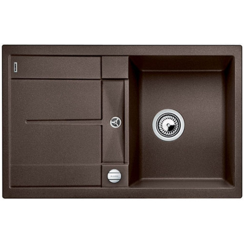 BLANCO Metra 45 S-F Silgranit Évier de cuisine avec égouttoir, réversible café 519088