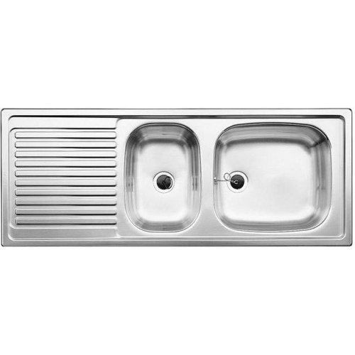 BLANCO Top EZS 11 x 4 Évier de cuisine avec bac a déchets et égouttoir 500847