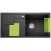 BLANCO Sity XL 6 S Infini SILGRANIT Évier, noir / kiwi 525968