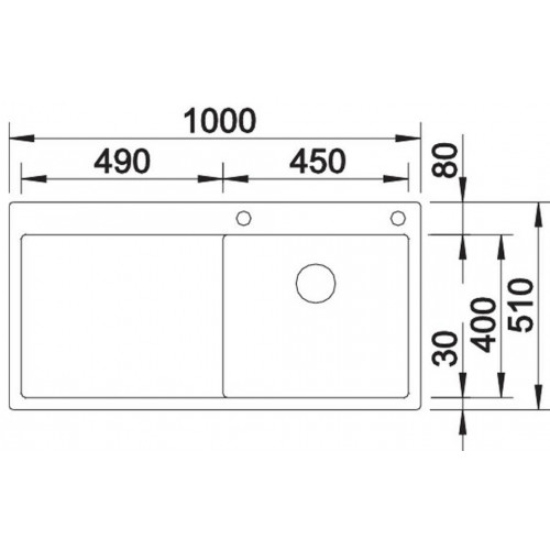 BLANCO CLARON 5 S-IF Évier, Inox , gauche, télécommande de vidange 521626