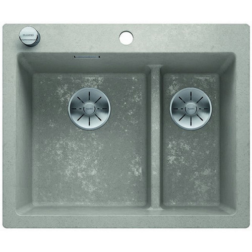 BLANCO PLEON 6 Split Silgranit PuraDur Evier, béton, vidage automatique 525307