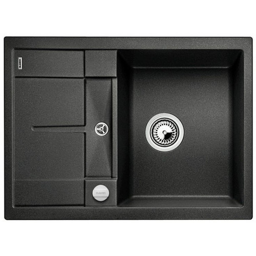 BLANCO METRA 45 S Compact Silgranit Évier, avec commande de vidage, noir 525913
