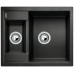 BLANCO METRA 6 SILGRANIT Evier, noir, Vidage: manuel 525923