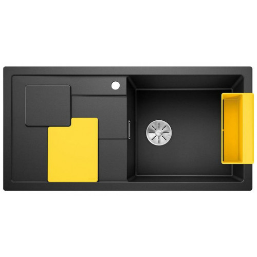 BLANCO SITY XL 6 S InFino Silgranit Évier, noir / jaune 525966 BLANCO SITY XL 6 S InFino Silgranit Évier, noir / jaune 525966