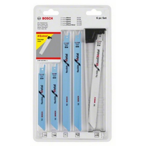 BOSCH-Set 5 lames de scie sabre pour métal 2607010906