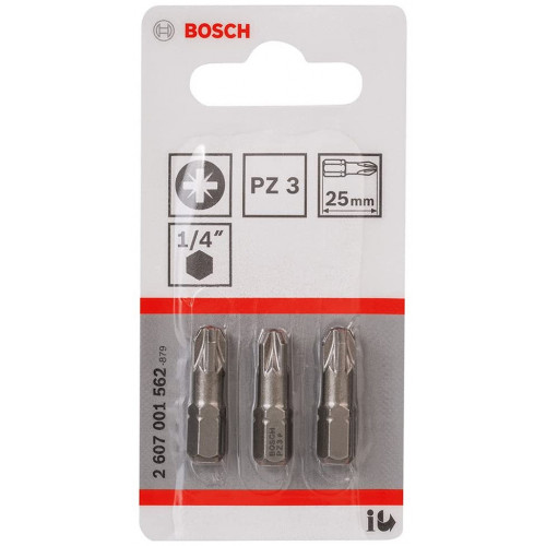 BOSCH Embout de vissage qualité extra-dure PZ 3, 25 mm 2607001562