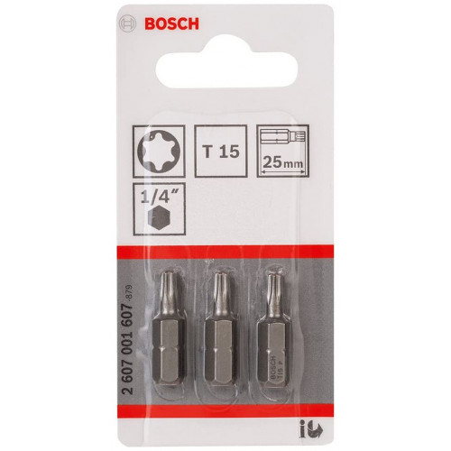 BOSCH Embout de vissage qualité extra-dure T15, 25 mm 2607001607