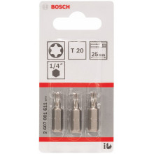 BOSCH Embout de vissage qualité extra-dure T20, 25 mm 2607001611